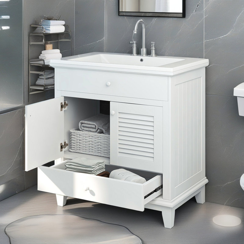 30'' Single Bathroom Vanity With Ceramic Top