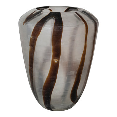 Vase d'art en verre avec dessin abstrait