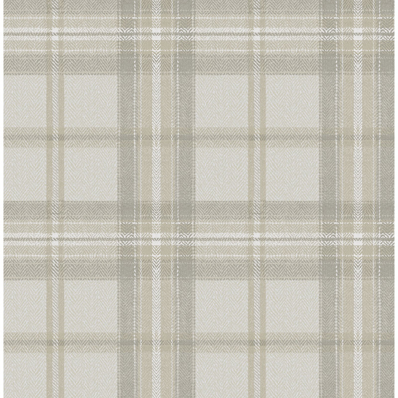 Papier peint adhésif non tissé de qualité supérieure Harry & Grace, Crème / brun clair / beige