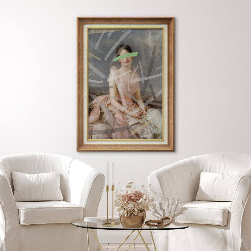 "Portrait de filles victoriennes rigolos" sur toile, Natural Premium Framed, H 36 po x l 26 po