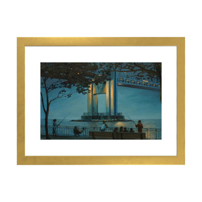 Pont Verrazano au crépuscule par Nick Savides - reproduction d'art