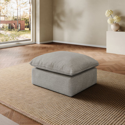 Repose-pieds carré gris 19,5 po