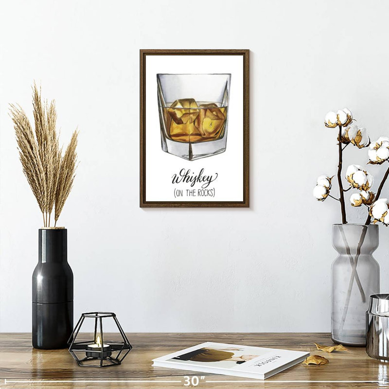 Classic Happy Hour IV, 9" x 13", Floating Frame Walnut
