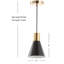Luminaire suspendu conique à 1 lumière Zurcher-955094857