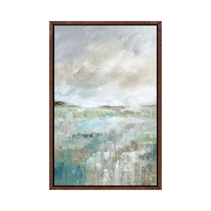 Soft Vista II by Nan - Painting on Canvas, Classic Brown Wood Framed, 152.5 cm H x 101.5 cm W