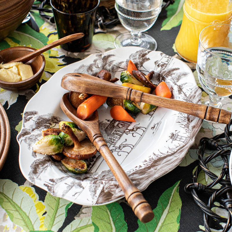 Country Estate 15" Platter, Flint Gray