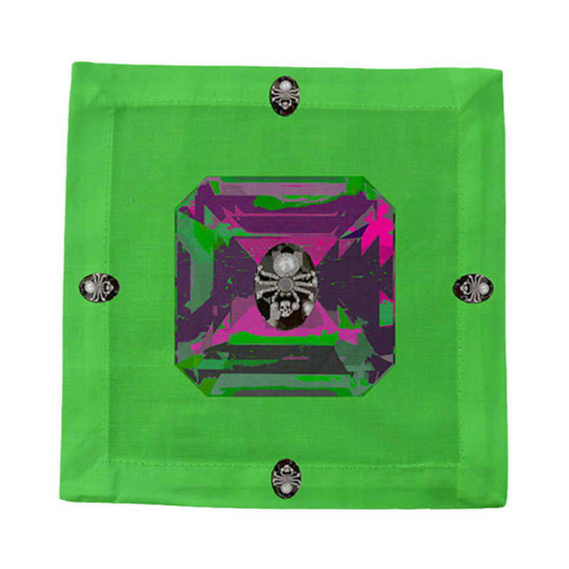 Square Napkins, Acid Green