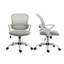 Chaise de bureau pivotante en filet à dossier moyen, chaise de bureau ergonomique avec fonction berçante et roulettes