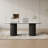 71" Modern Oval Writing Desk,Glossy White Office Table,with Double Solid Wood Legs-695320466