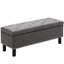 Banc de rangement avec repose-pieds avec pieds en bois, banc de chambre rembourré avec capitonnage à boutons, banc de rangement avec éponge résiliente haute densité pour chambre à coucher, lin-1676410145