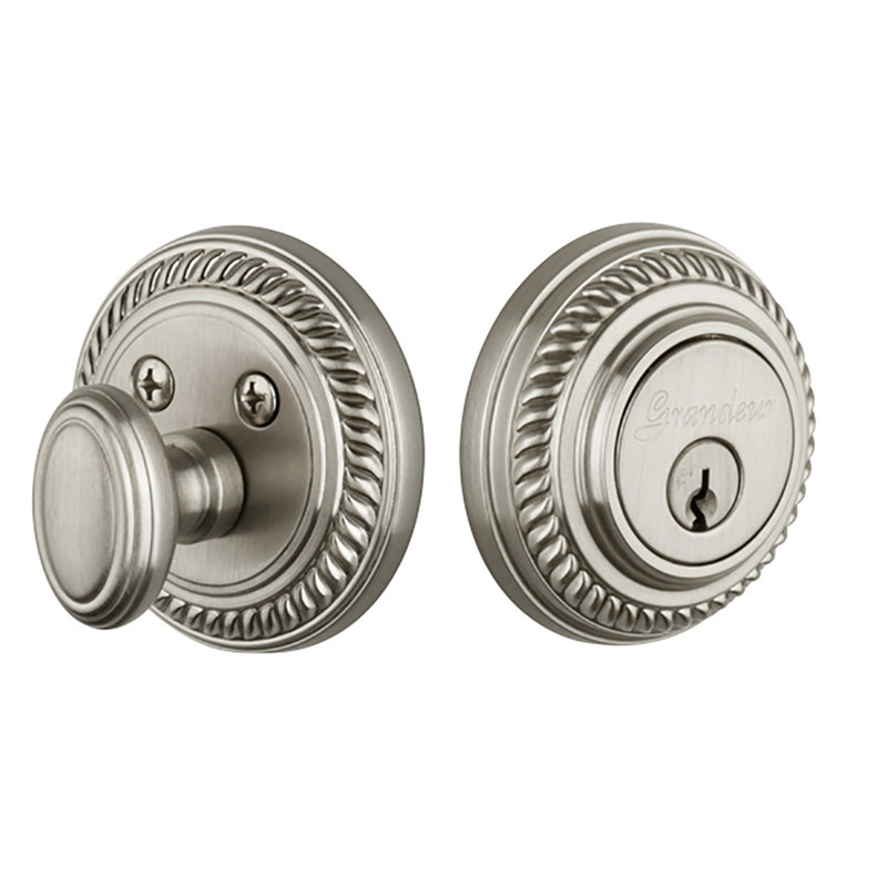 Pêne dormant à cylindre simple Newport, Nickel satiné, 2.375"