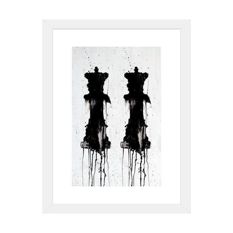 Deux reines par Kent Youngstrom - reproduction d'art, H 24 po x l 16 po x P 1 po, Papier encadré blanc