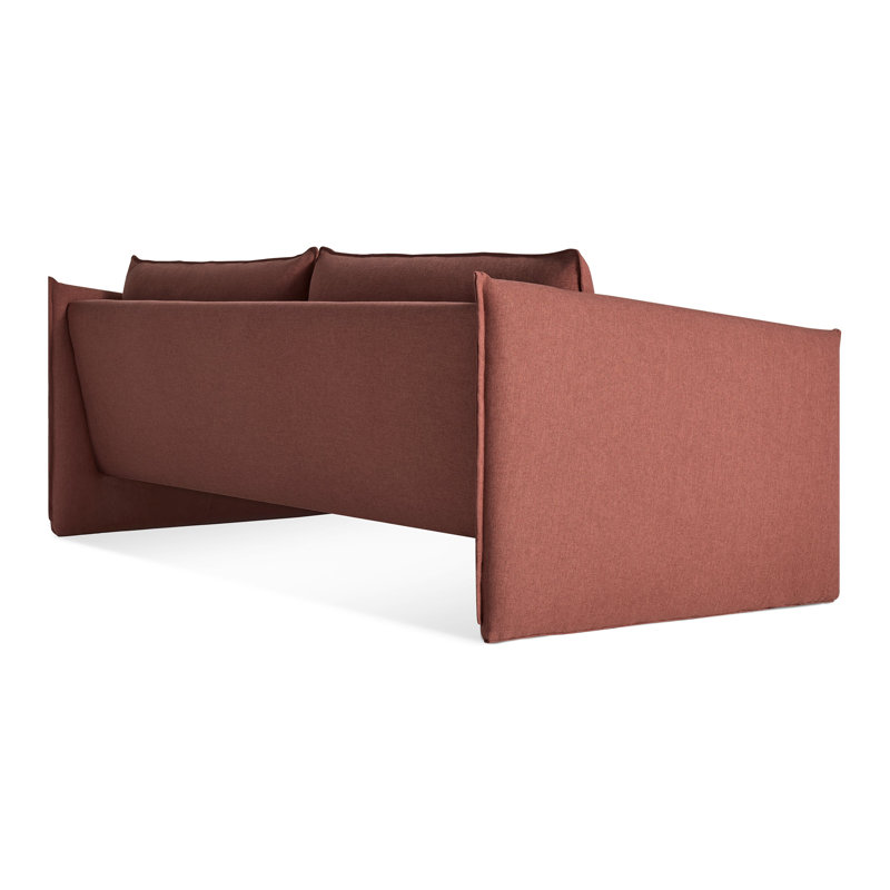 Softmore Sofa, 34" H x 96" W x 40" D, Maharam Mode in Carmelized Polyester