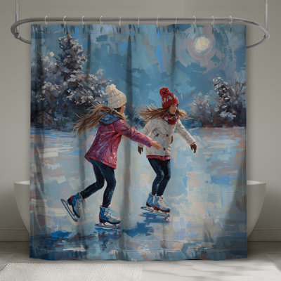 Rideaux de douche d'hiver pour enfants