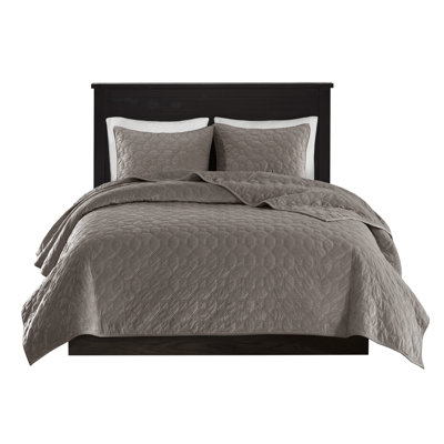 Luxurious Velvet Bedding Sets, King/cal King With Geometric Design