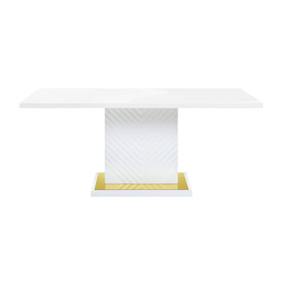 White High Gloss Finish Dining Table