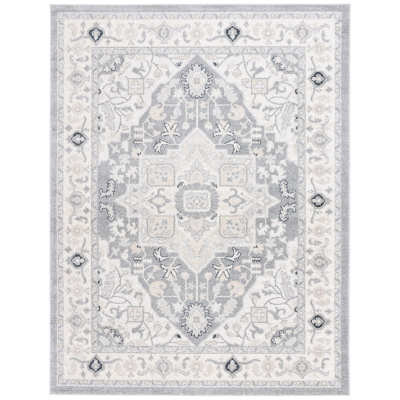 Lowrey Gray/Ivory Rug, Rectangle 8' x 10'