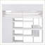 Lit mezzanine simple en bois avec rangement Garde-robe - blanche, peu encombrante pour les petites chambres