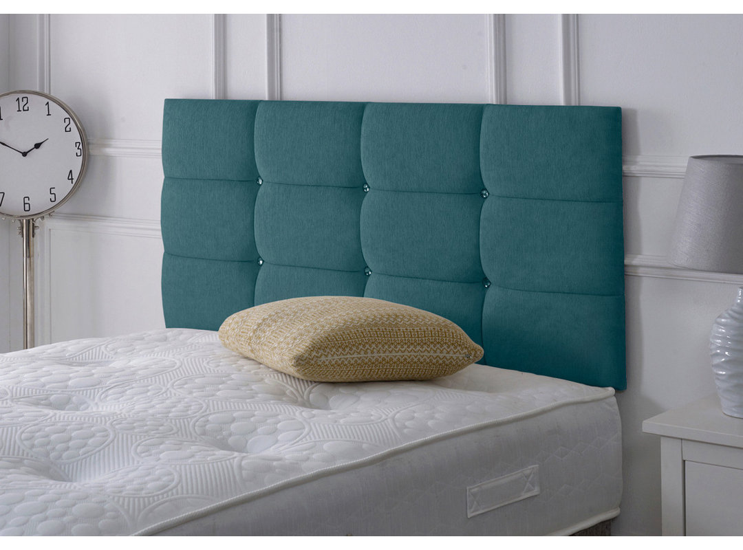 Roma Crushed Velvet 6ft Super King 20" Headboard - Silver