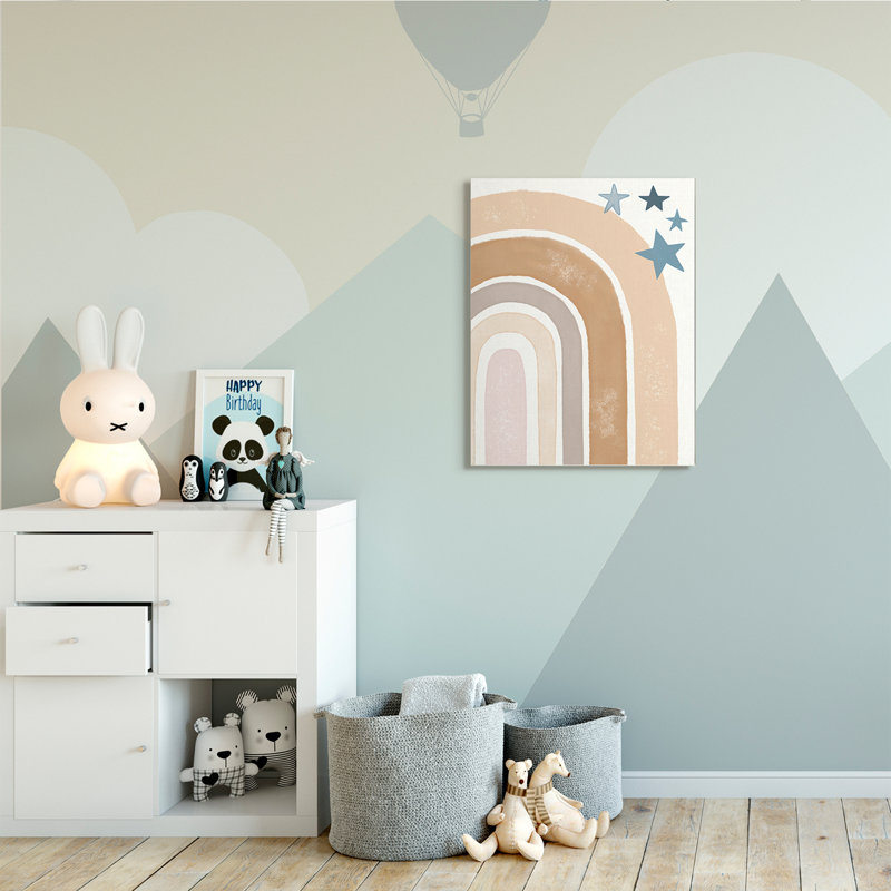 Désert arc-en-ciel arches brunes avec étoiles bleues, Toile tendue, H 40 po x l 30 po x 1,5 po
