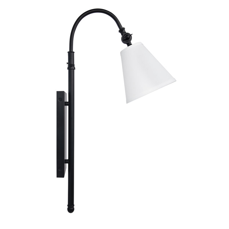 Swing Arm Sconce, Matte Black