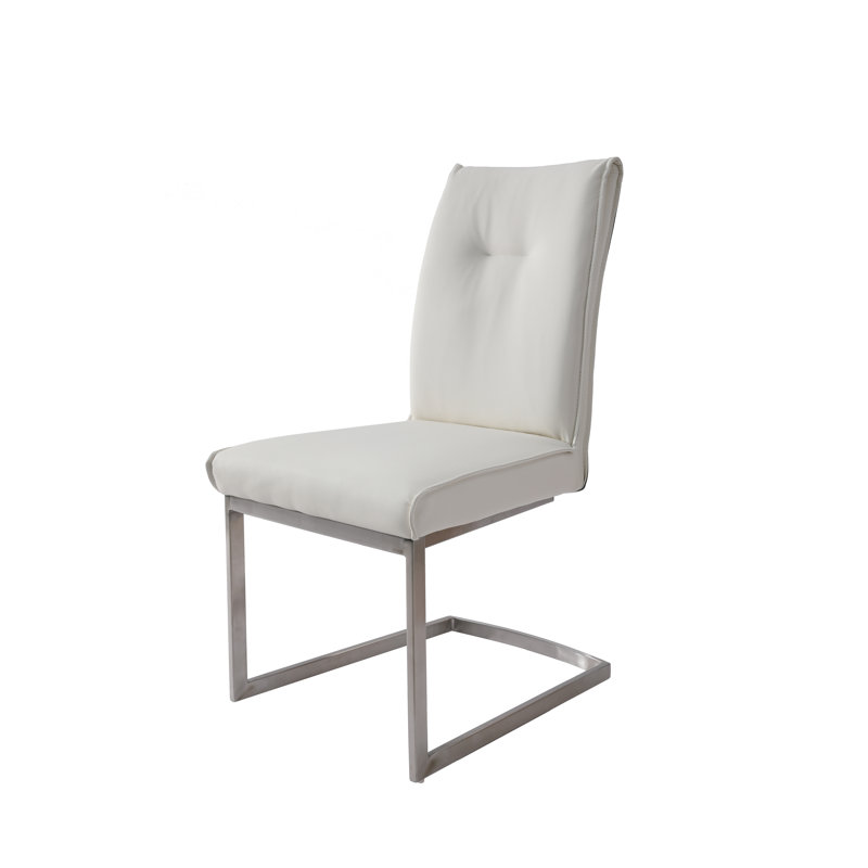 Chaise d'appoint rembourrée Kogan, Blanc