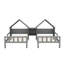 Grey Twin Platform Bed With House-Shaped Enticing Headboard And Built-In , Double Construction & Headboard,
