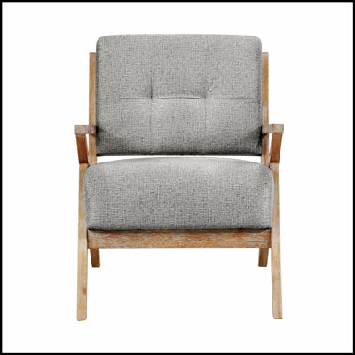 Fauteuil capitonné en tissu avec un rembourrage confortable et un design élégant, parfait pour la détente et la décoration intérieure.