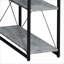 Bureaux avec huche, tiroir et amp; Tablettes ouvertes de 47,5 po de largeur Bureau noir | Noir + gris | Bois et métal-1679541748