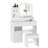 Dressing Table With Built-In Outlets And Led Lighted Mirror-3700803