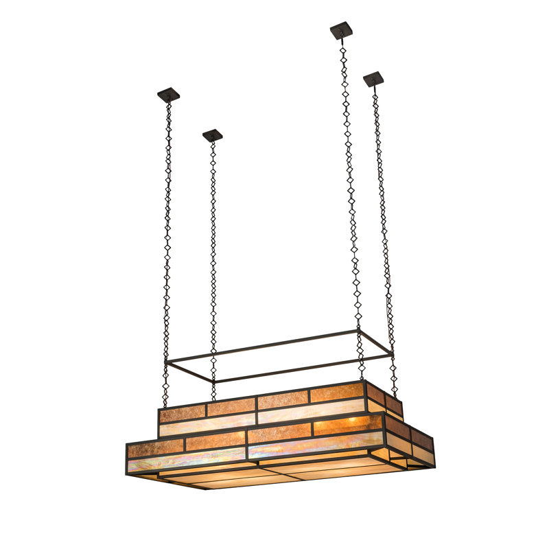 Lustre carré / rectangulaire à 12 lumières