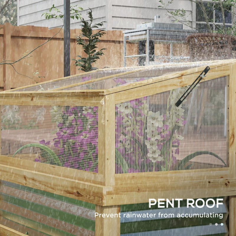 Protection de jardinière en bois Lean-To Garden
