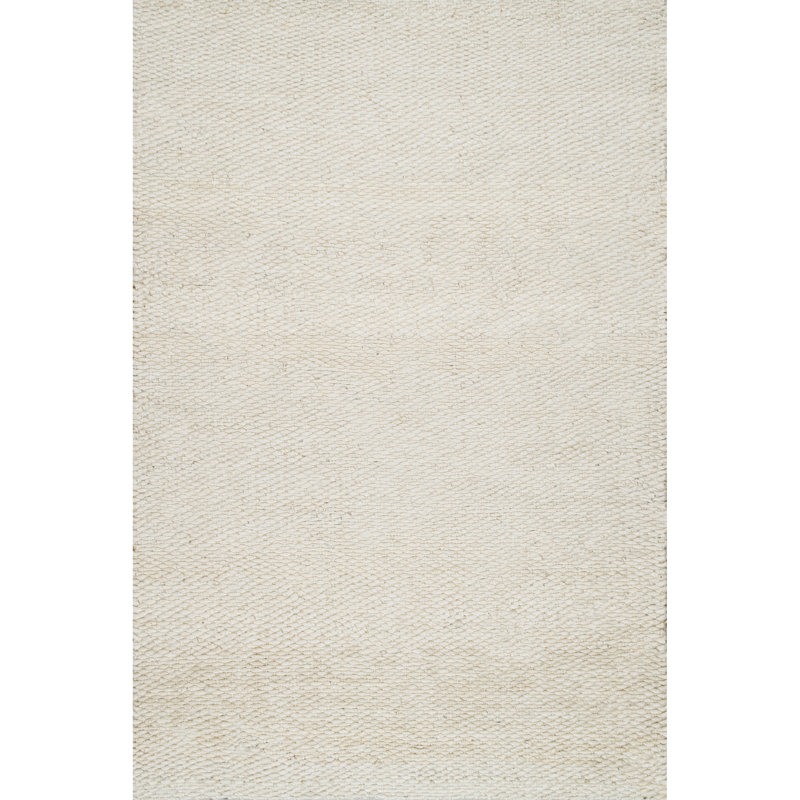 Tapis touffeté à la main en jute / sisal blanc cassé Whalan, Rectangle 4 pi x 6 pi