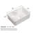 Modern Ceramic Vessel Sink 16"X12" - Bathroom, Rectangular, White, Stain- Bathroom Look, Acid Resistance Surface