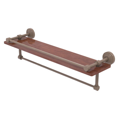 Tablette en fer forgé avec porte-galerie et barre à serviettes Waverly Place Collection IPE