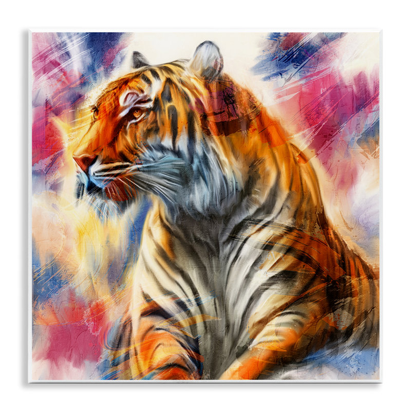 Plaque de tigre féroce et élégante, design par Kim Allen