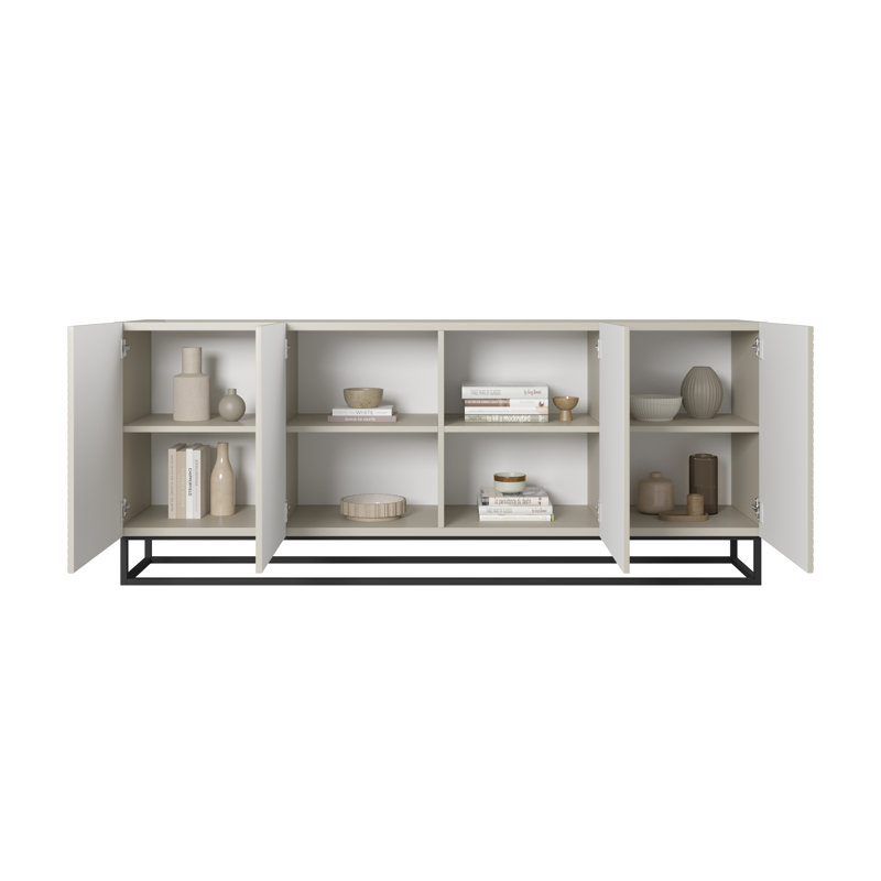 Mehrunisha 200cm Sideboard, Cashmere/Black
