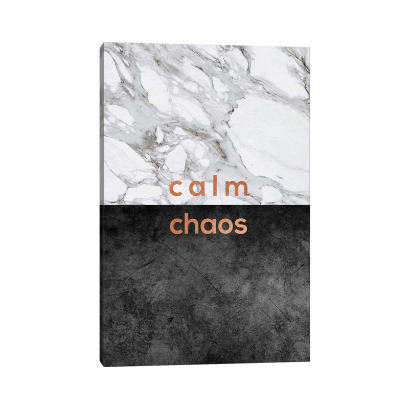 Calm Chaos Copper 1 Piece Wrapped Canvas Wall Art, 30.48 cm H x 45.72 cm W