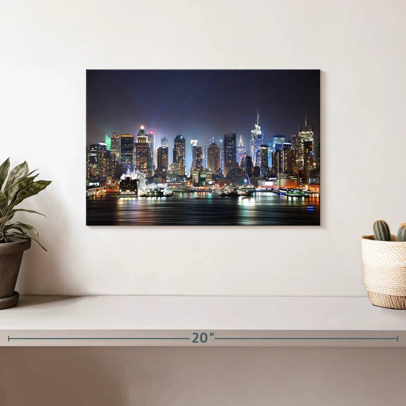 Sirci NYC Manhattan Nightscape, H 8 po x l 12 po