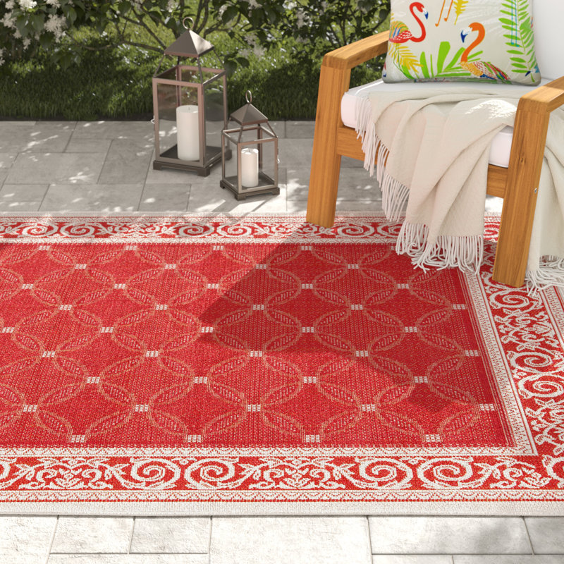 Herefordshire Performance Geometric Indoor/Outdoor Area Rug, Rectangle 9' x 12'