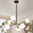 Roemer 6 - Light Irregularly Modern Sputnik Linear Chandelier With Milky White Glass Shade-590953746