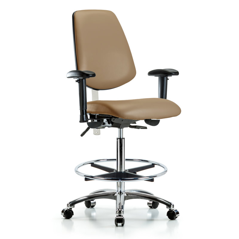 Chaise de dessinateur Makaila, Roulettes, Non inclus, Taupe