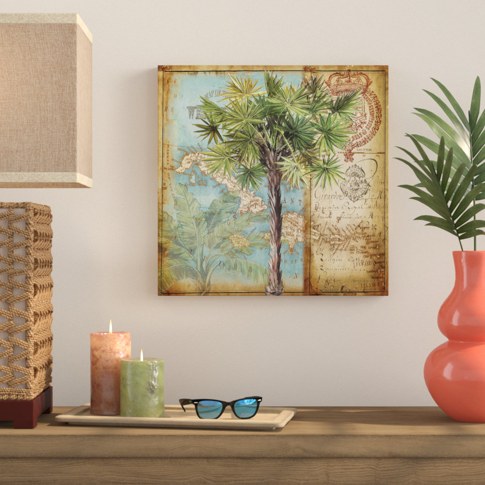 Sely " Antique Palm Tree II " by Tre Sorelle Studios Beachcrest Home™ 