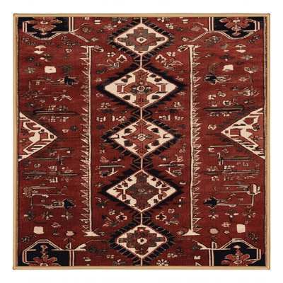 Machine Washable Persian Brown Area Rug
