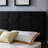 King Bed Headboard With Piped Edges And Contemporary Tufting Deep Black Fabric For Size - Waffle Detail-127450951