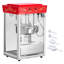 Machine à maïs soufflé, bouilloire en acier inoxydable de 8 oz, machine à maïs soufflé commerciale de comptoir de 800 W, 48 tasses par lot de style salle de bain, avec porte murale en verre à 2 boutons de contrôle, 1 cuillère et 3 cuillères, rouge