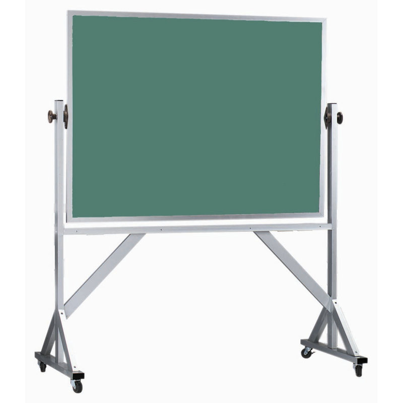 Freestanding Cork Reversible Chalkboard, 3' H x 4' L, Green