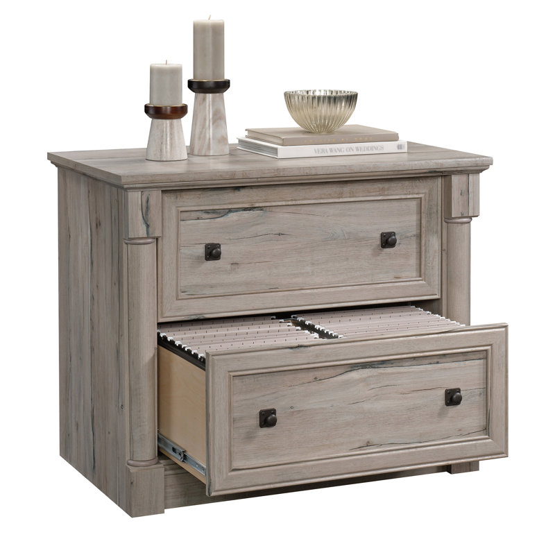 Armetha 36.811'' Wide 2 -Drawer File Cabinet, Split Oak