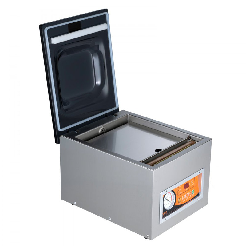 Scelleuse sous vide à chambre, puissance de scellage de 260 W, machine à emballer sous vide pour les aliments mouillés, les viandes, les marinades et plus encore, taille compacte avec une longueur de scellage de 10,2 po, utilisée dans la cuisine à do