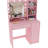 Bedroom Vanity With 12 , Adjustable Color, Large Shelf Storage, White Table Dressing Lights - Three Shelves Brightness, Particle Board